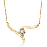 Vela Solitaire Crossover Pendant - Dracakis Jewellers